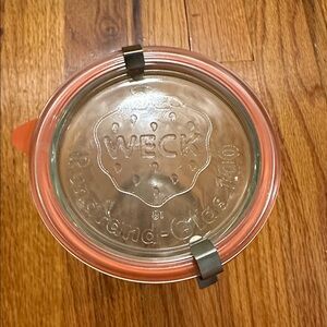 Weck Glass Jar with Orange Seal